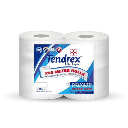 Tendrex Toilet Paper x4 Mega Rolls
