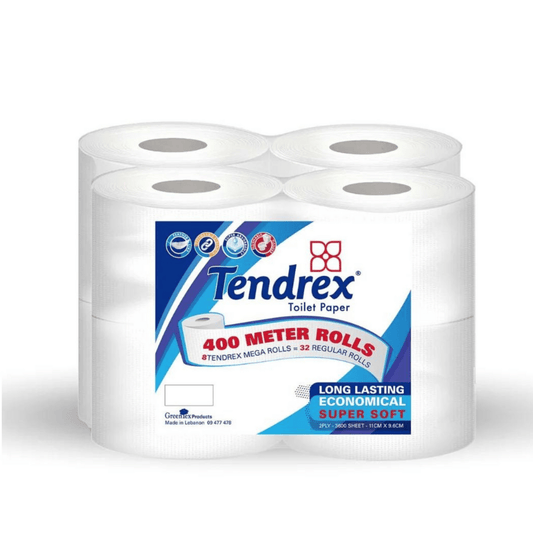 Tendrex Toilet Paper x8 Mega Rolls