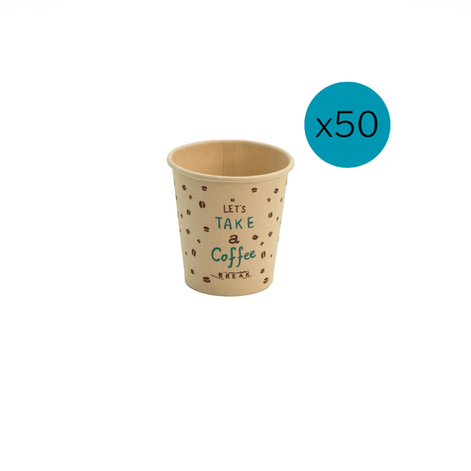 Sanita Handy Paper Cup Bamboo 3oz, x50 Cups
