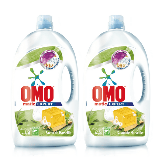 Omo Laundry Matic Savon De Marseille, Pack of 2 x 2.5L, Special Price