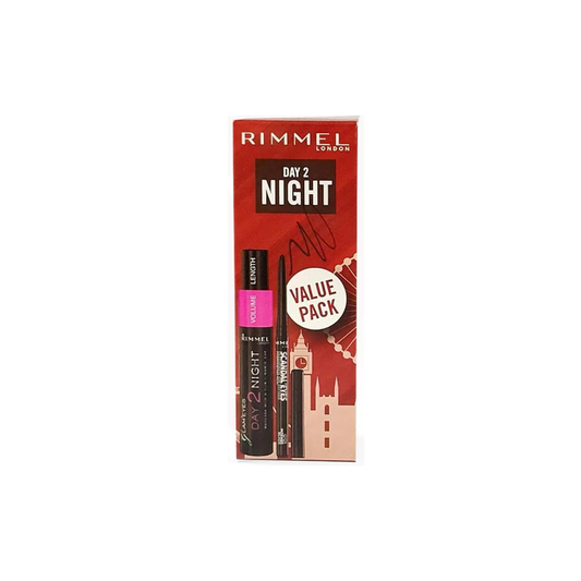 Rimmel Day 2 Night Mascara + Free Kohl Eyeliner – Makeup Kit