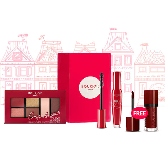 Bourjois  Coffret, Pack of palette, mascara & Lipstick free