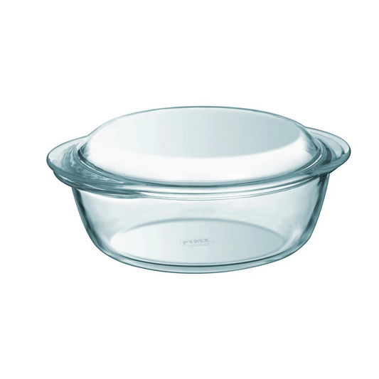 Pyrex Essentials Glass Round Casserole High Resistance 2.1L + COQ