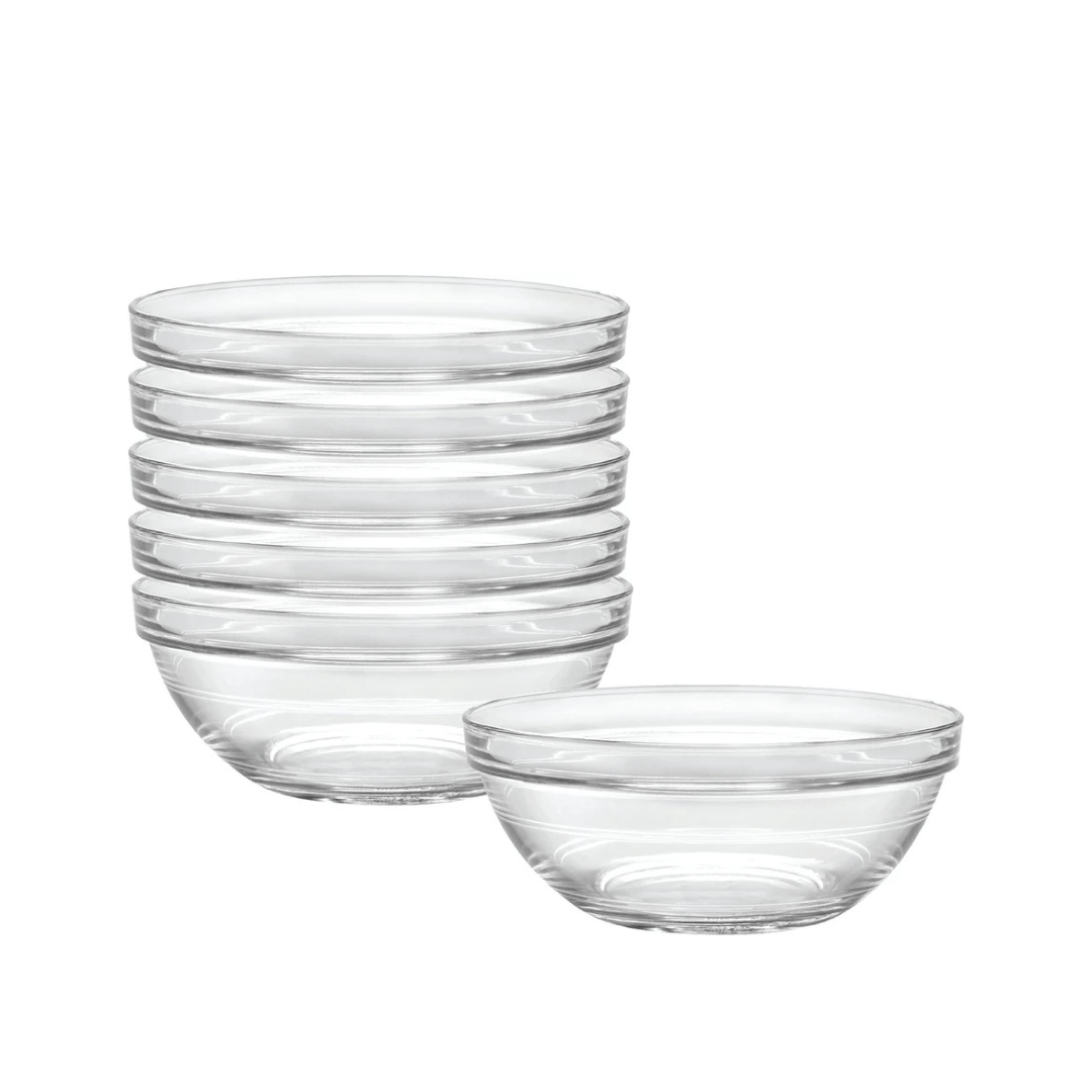 Duralex Set of 6 Lys Clear Stackable Cups 22cl