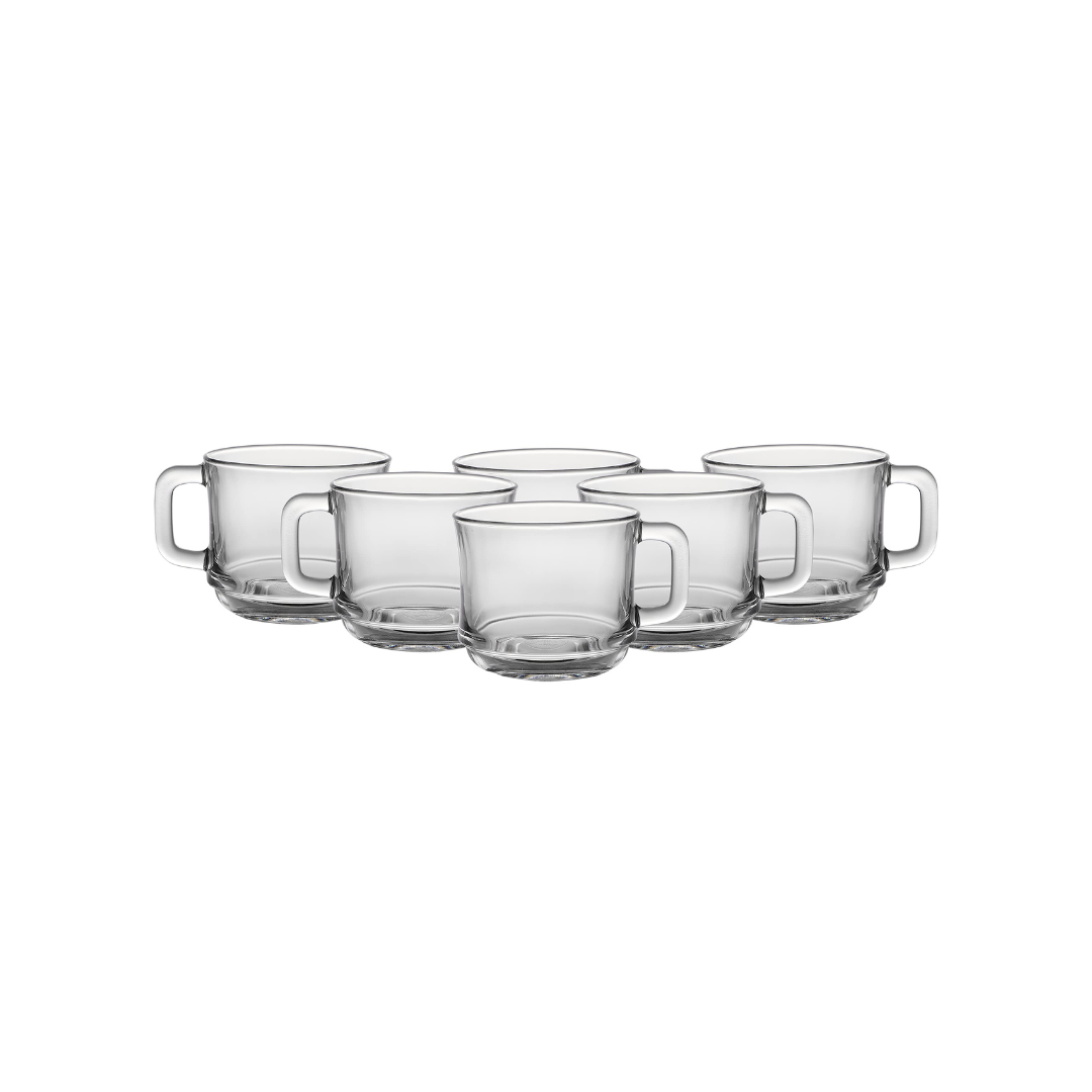 Duralex Set of 6 Lys Clear Stackable Cups 22cl