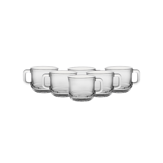 Duralex Set of 6 Lys Clear Stackable Cups 22cl