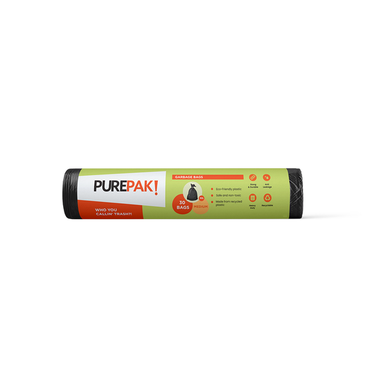Purepak Trash Bag Black/Olive Medium 50L, 30 Bags