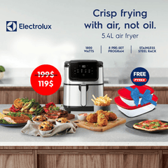 Electrolux Air Fryer 5.4L, UltimateTaste E6AF1-720S + Free Pyrex x2