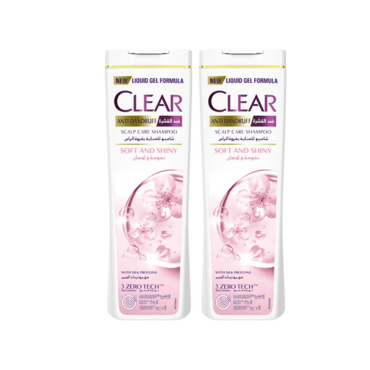 Clear Anti-Dandruff Shampoo Soft & Shiny 600ml, Pack of 2 @30% off