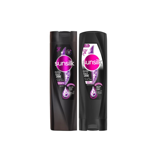 Sunsilk Shampoo + Conditioner Black Shine 350ml, 30% OFF
