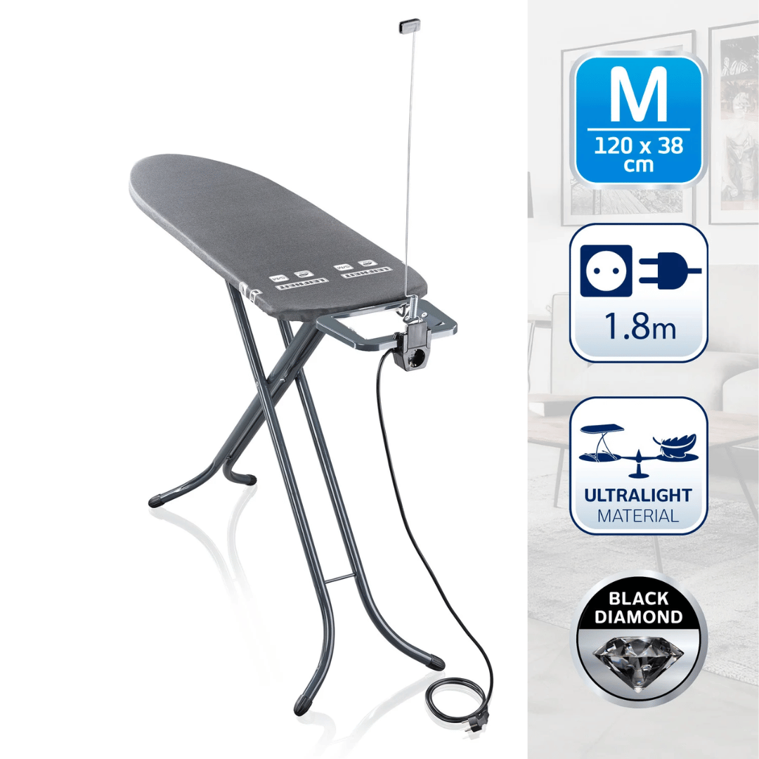 Leifheit Ironing Board Air Board M Black Plus for Steam Irons