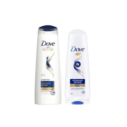 Dove Intense Repair Shampoo 400ml + Conditioner 350ml, 30% OFF