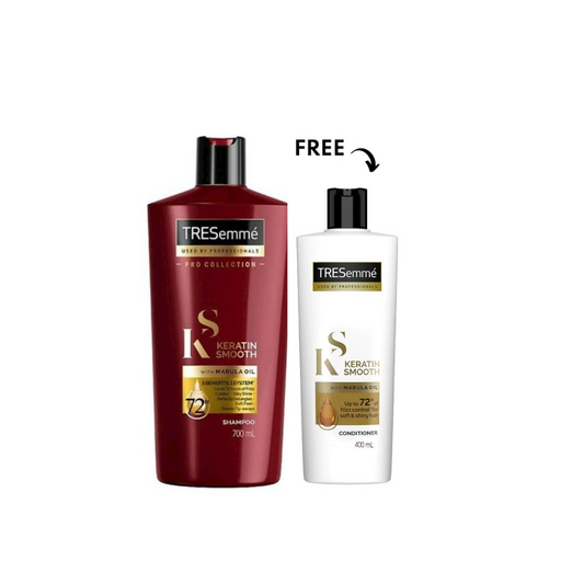 TRESemmé Shampoo Keratin Smooth 700ml + Conditioner 400ml Free