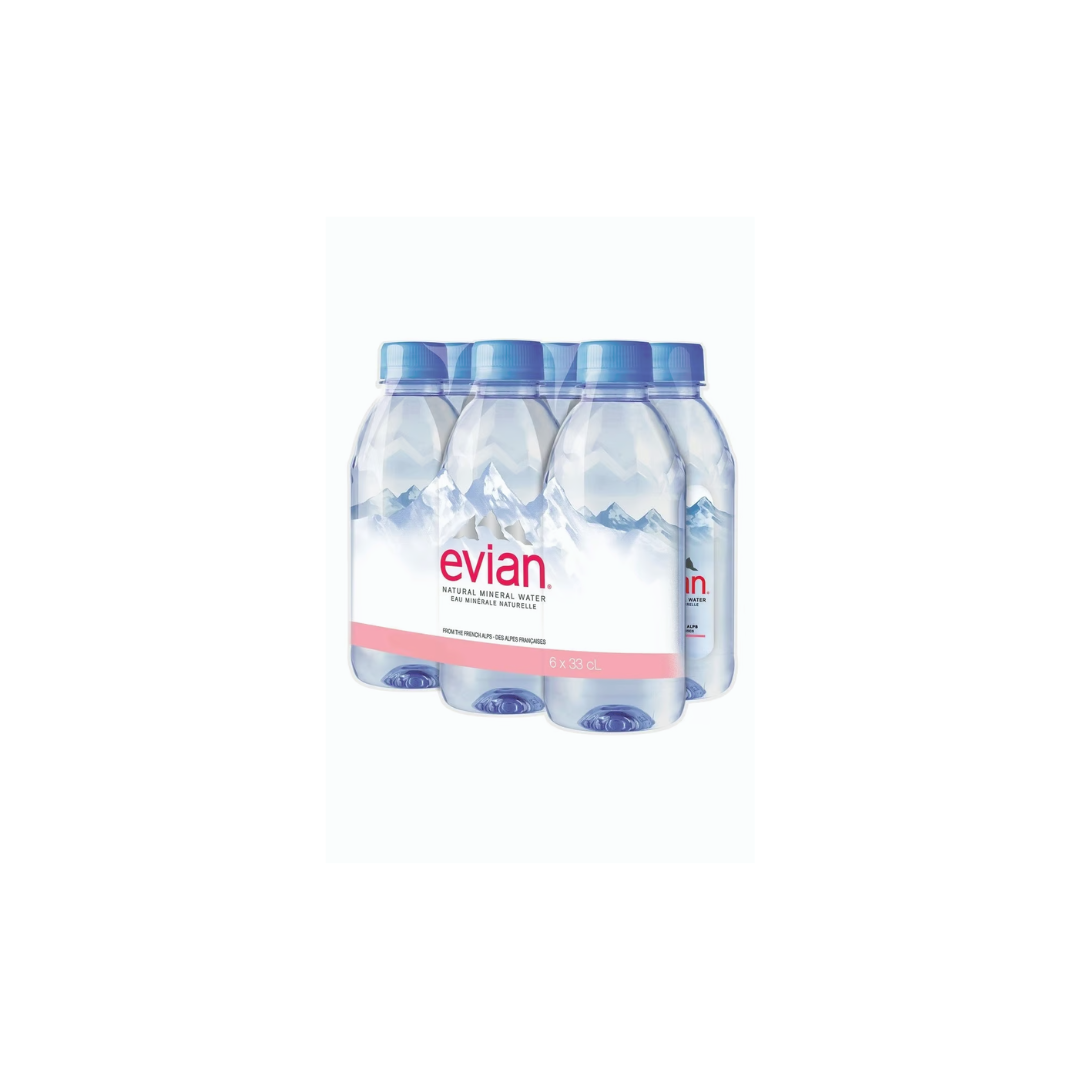 Evian Eau Minerale Prestige 33cl, Pack of 4 + 2 Free