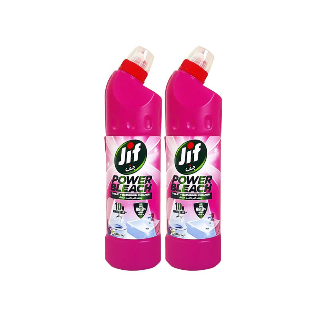 Jif Bathroom Cleaner Floral Breeze, Power Bleach, 750ml, 2 @ 15% OFF