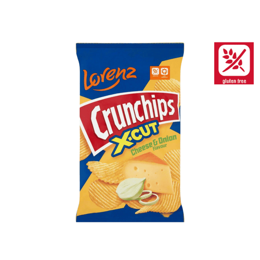 Lorenz Crunchips X-Cut Cheese & Onion 85g, Gluten Free