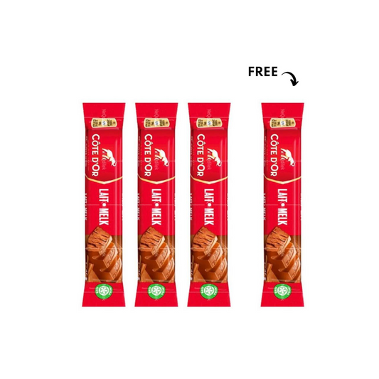 Côte D'Or Chocolate Lait 47g, Pack of 3 + 1 Free