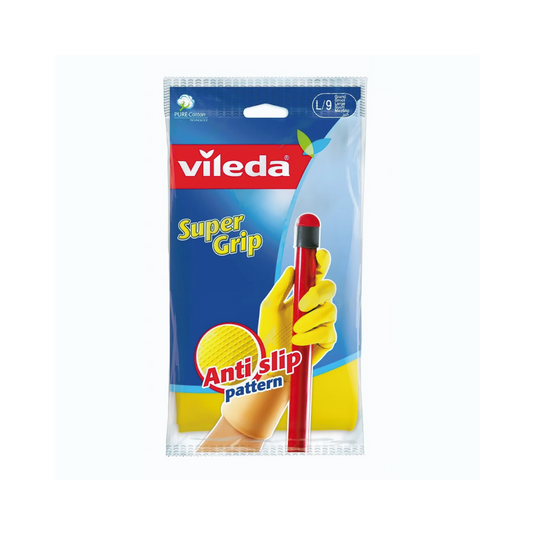 Vileda Gloves Supergrip, Anti Slip, L