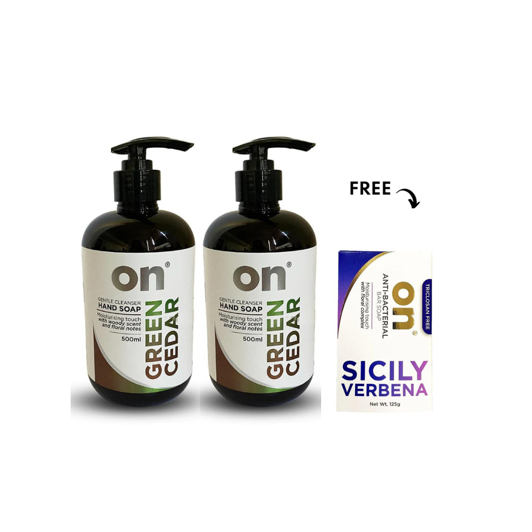 ON Hand Soap Green Cedar 2x500ml, Get Soap Free