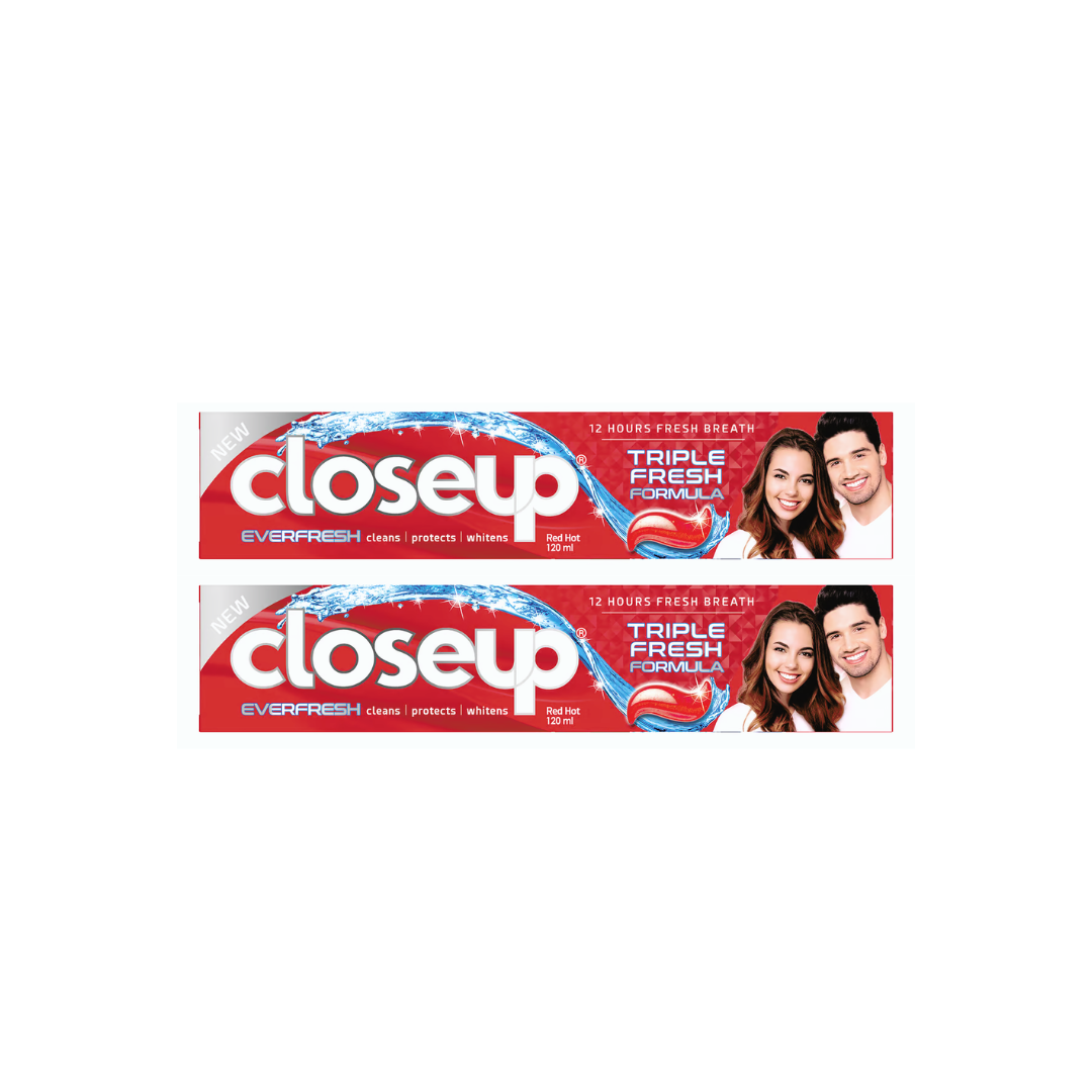 Closeup Toothpaste Red Hot 100ml, 2 @ 25% OFF