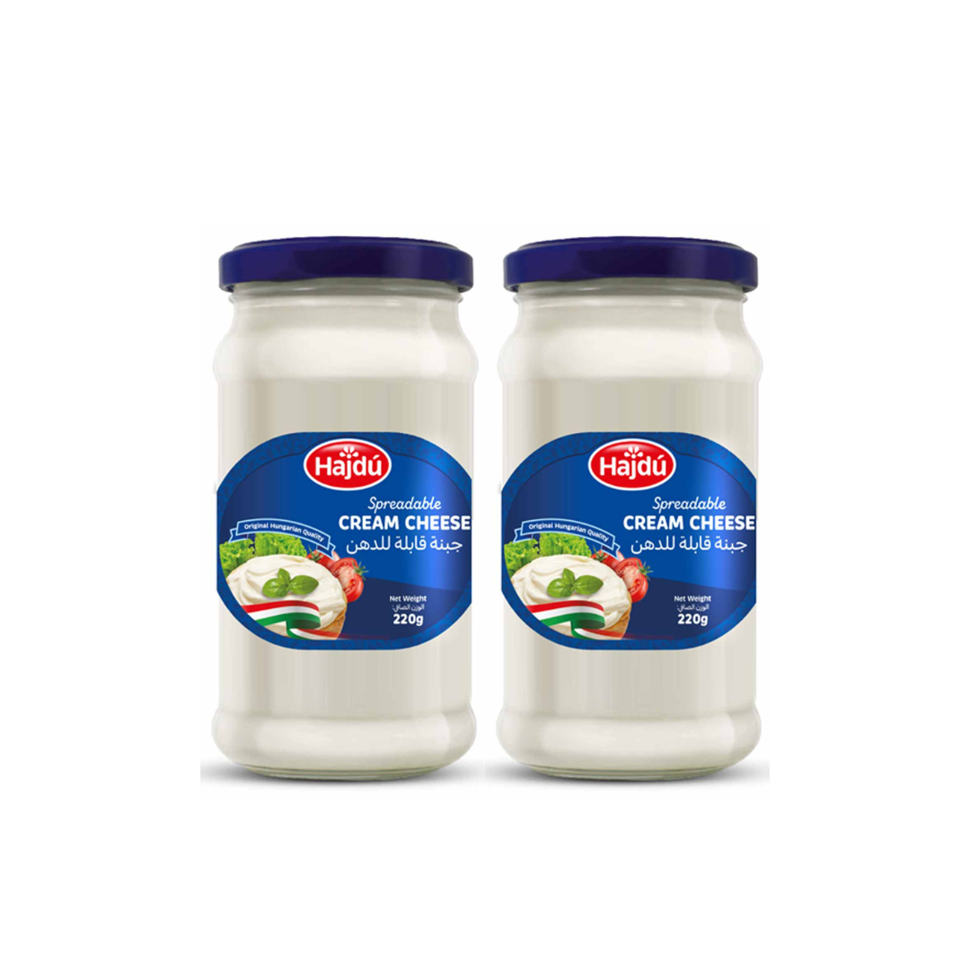 Hajdu Spreadable Cream Cheese In Jar 220g, 2 @ 20% OFF