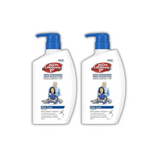 Lifebuoy Body Wash Mild Care 500ml, 2 @ 20% OFF