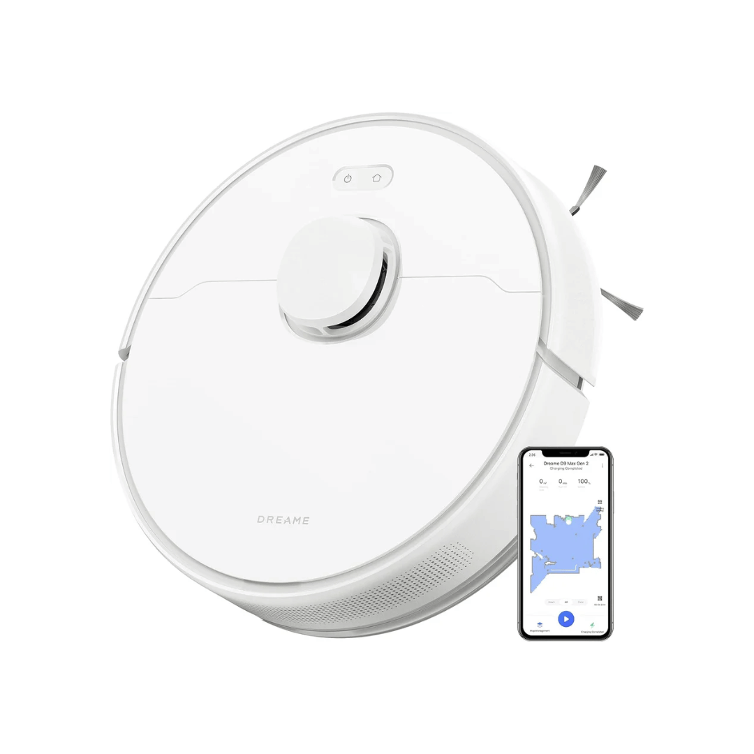 Dreame D9 Max Robot Vacuum and Mop Cleaner, 2nd Generation, White