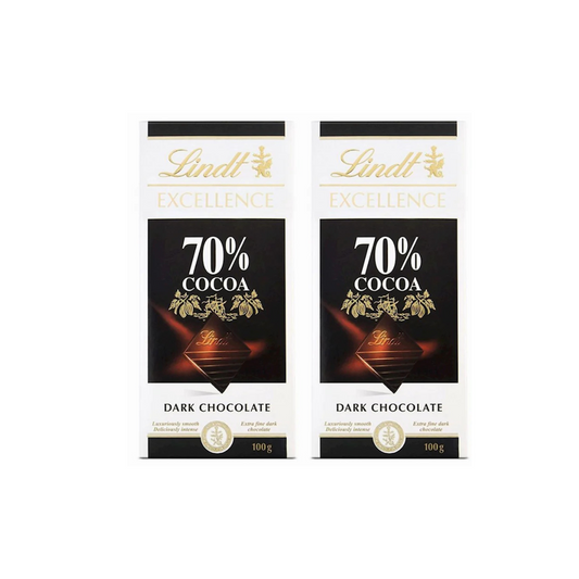 Lindt Excellence Dark 70% 100g, 2 @ 20% OFF