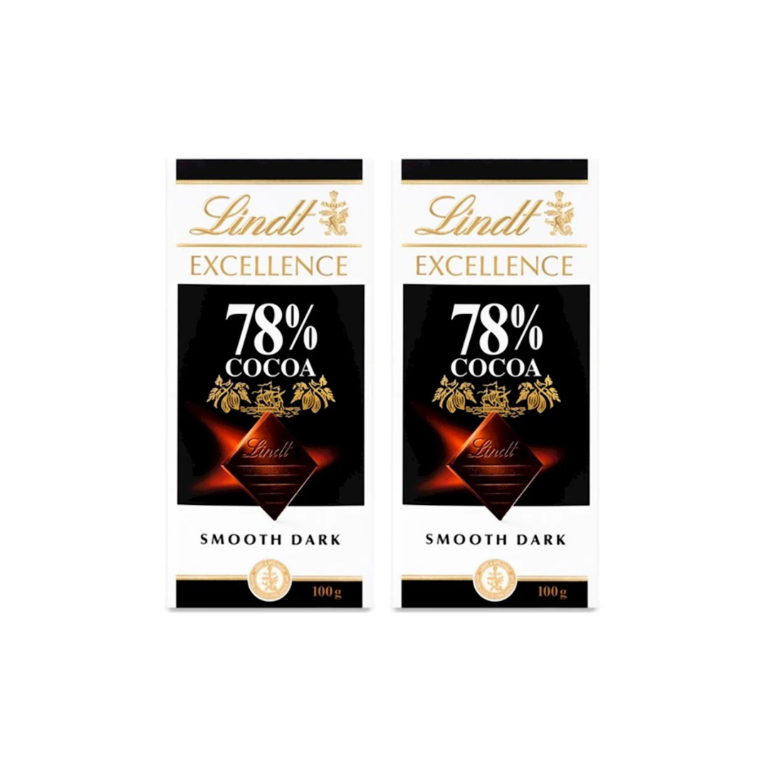 Lindt Excellence Dark 78% 100g, 2 @ 20% OFF