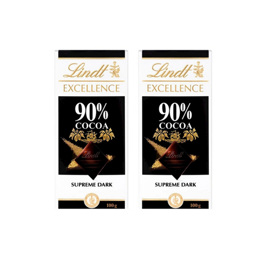 Lindt Excellence Dark 90% 100g, 2 @ 20% OFF