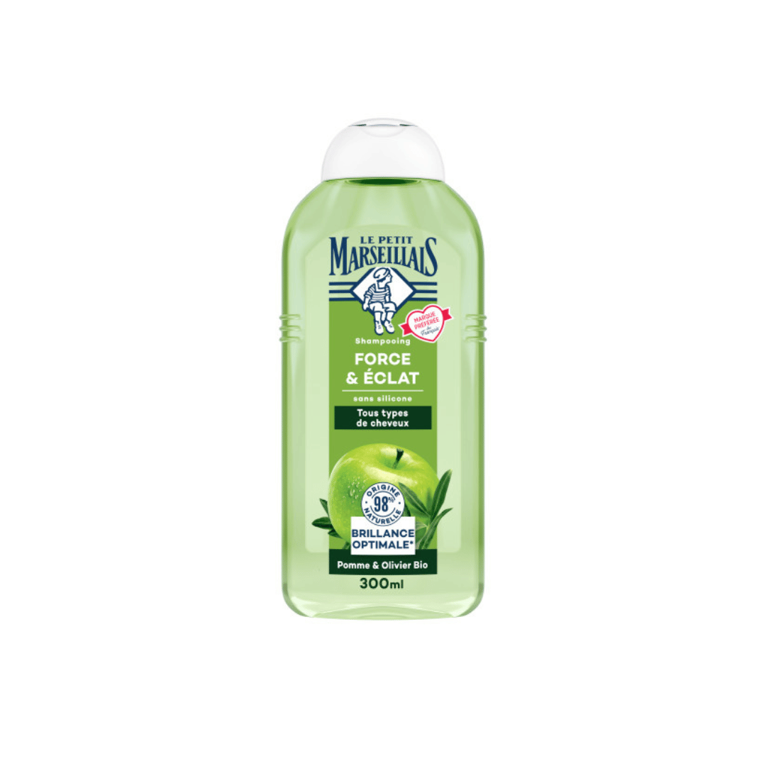 Le Petit Marseillais Bio Shampoo Force & Eclat, Pomme & Olivier, 300ml