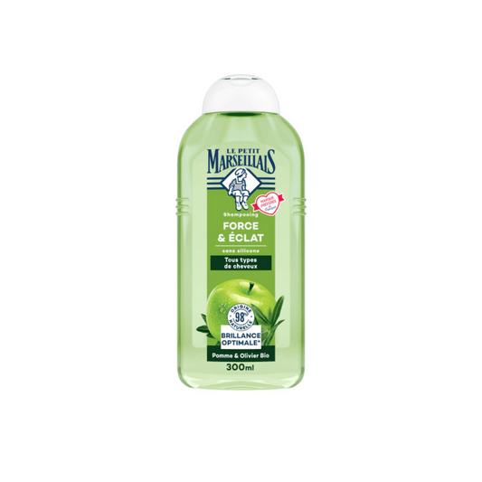 Le Petit Marseillais Bio Shampoo Force & Eclat, Pomme & Olivier, 300ml