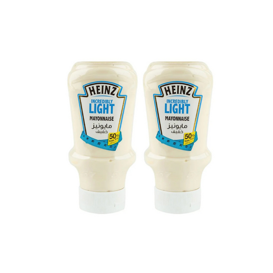 Heinz Mayonnaise Top Down Light 400ml, 2 @ 25% OFF