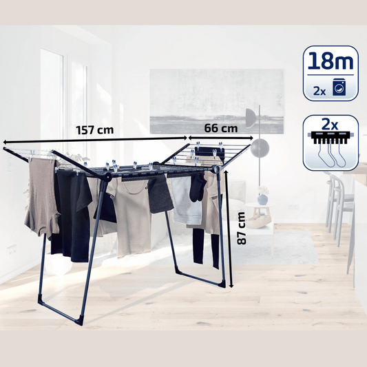 Leifheit LF 81589 Standing dryer Pegasus 180 Solid Black