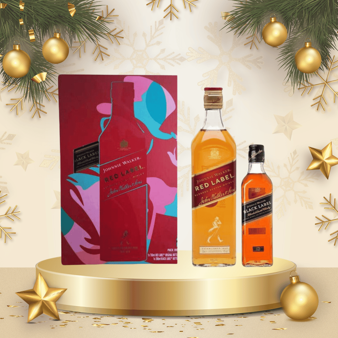 Fattal Online Buy Johnnie Walker Red 75cl + 20cl Black, 2025 Limited