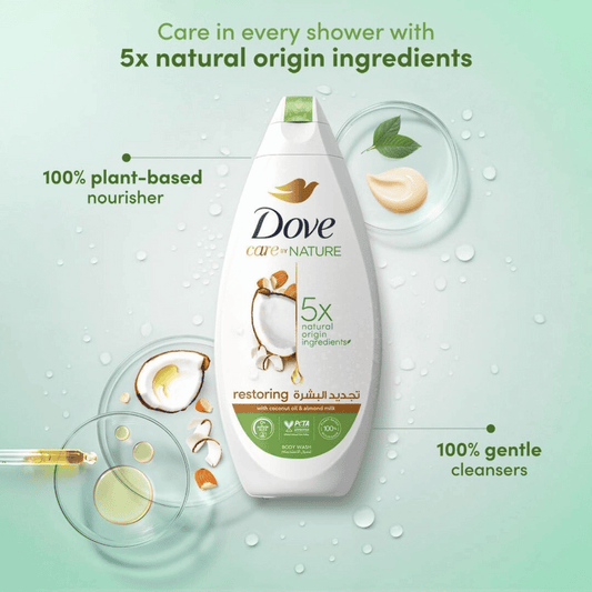 Dove Care By Natire Restoring Body Wash Coconut, 500ml