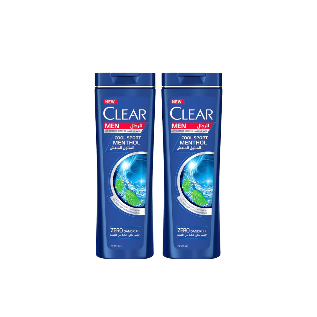 Clear Anti-Dandruff Men Shampoo Cool Sport Menthol 360ml, 2 @ 20% OFF