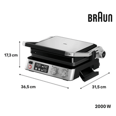 Braun Multi Grill 7 Stainless Steel Contact Grill 7040 Black