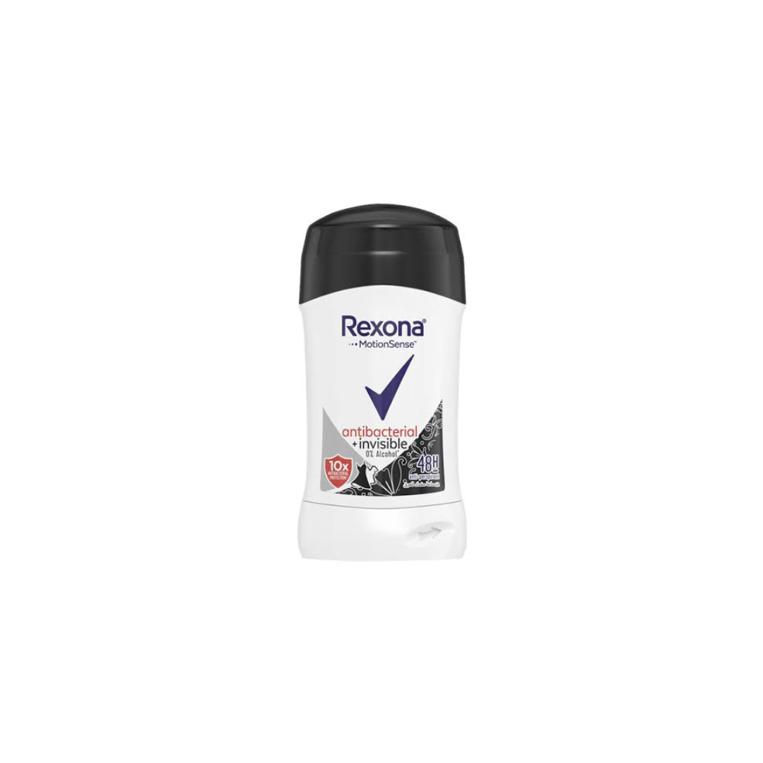 Rexona Women Antiperspirant Antibacterial + Invisible Stick 40g