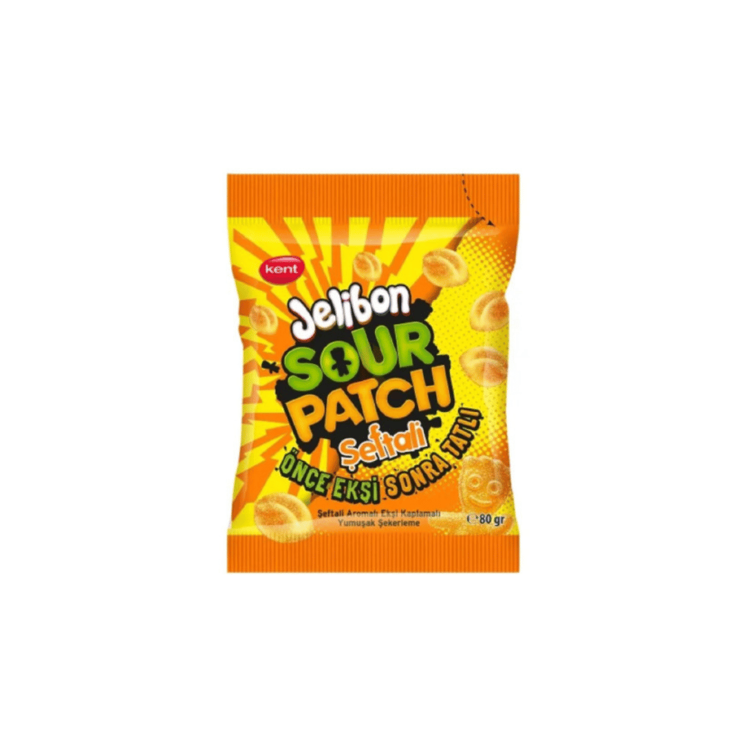 Jelibon Sour Patch Kids Peach, Soft & Chewy Candy 80g