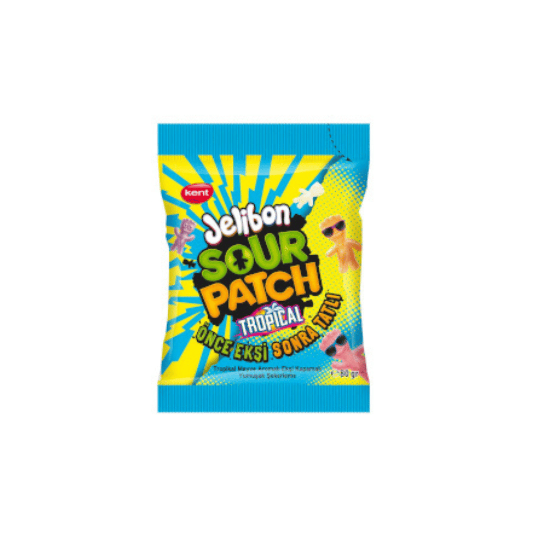 Jelibon Sour Patch Kids Tropical, Soft & Chewy Candy 80g