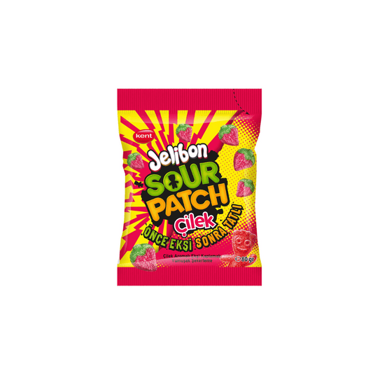 Jelibon Sour Patch Kids Strawberry, Soft & Chewy Candy 80g