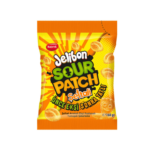 Jelibon Sour Patch Kids Peach, Soft & Chewy Candy 160g