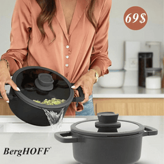 BergHOFF Non Stick Stone Casserole 20cm + Stockpot 24cm