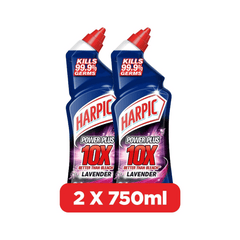 Harpic Power Plus Toilet Cleaner Fresh Lavender, 2x750ml, - 30% OFF