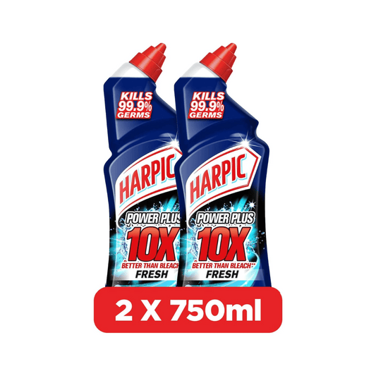 Harpic Power Plus Toilet Cleaner, Fresh 2x750ml -30% OFF