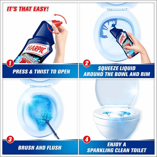 Harpic Power Plus Toilet Cleaner, Fresh 2x750ml -30% OFF