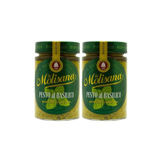 La Molisana Basil Pesto Sauce in Extra Virgin Olive Oil, 190g, 2 @ 20% OFF