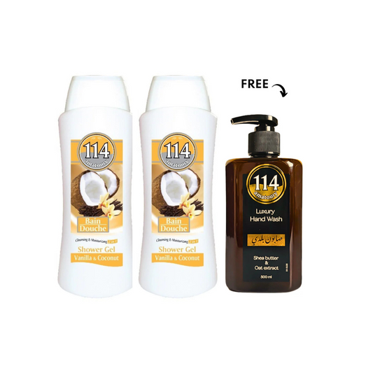 Amatoury Body Wash Vanilla & Coconut 2X650ml, Get Hand Wash 500ml Free