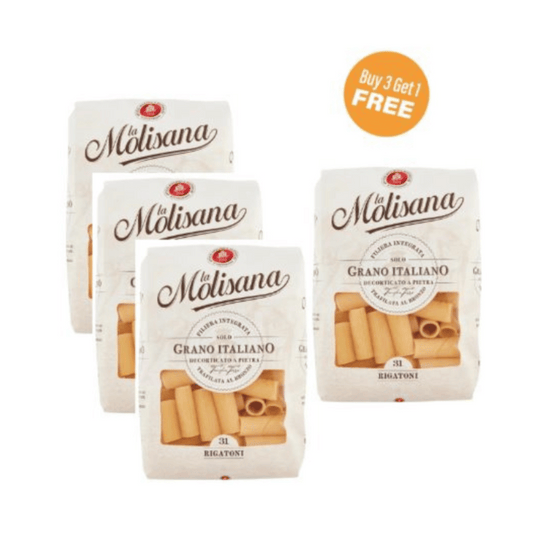 La Molisana Rigatoni Pasta N31 500g, 3 + 1 Free